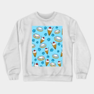 Cute Cats and desserts pattern Crewneck Sweatshirt